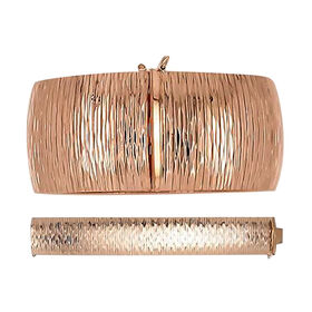 Gravierter Kleopatra-Armreif in rosévergoldetem 925 Silber, 19 cm