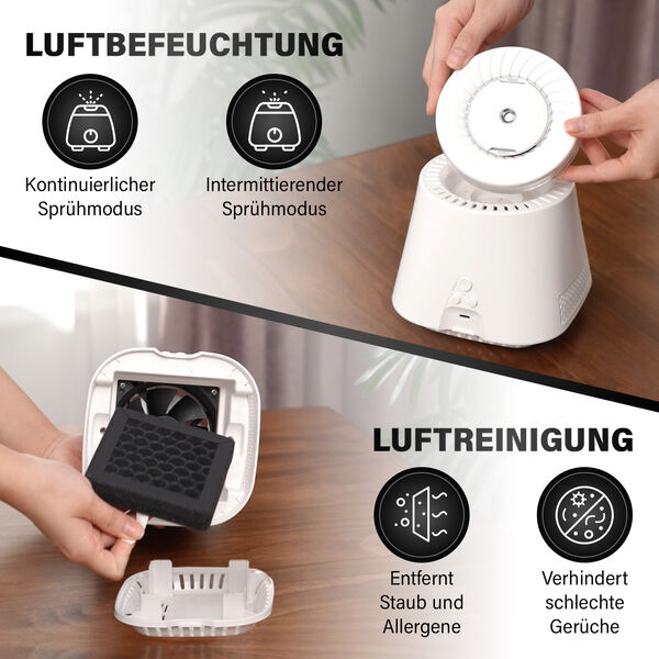 Homesmart 3-in-1 Luftreiniger und Luftbefeuchter, wei&szlig; image number 4