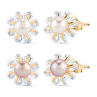 Weißer Zirkonia Schmuckset Nickelfreies Messing