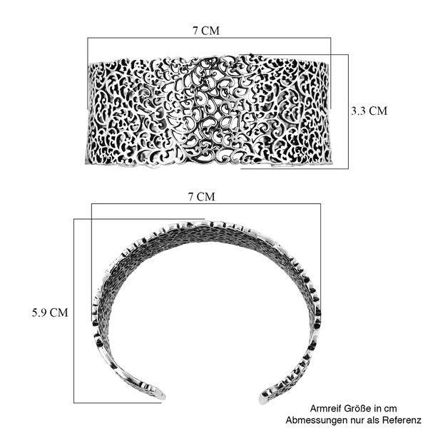 Royal Bali Kollektion- 925 Silber Armreif, 18 cm image number 5