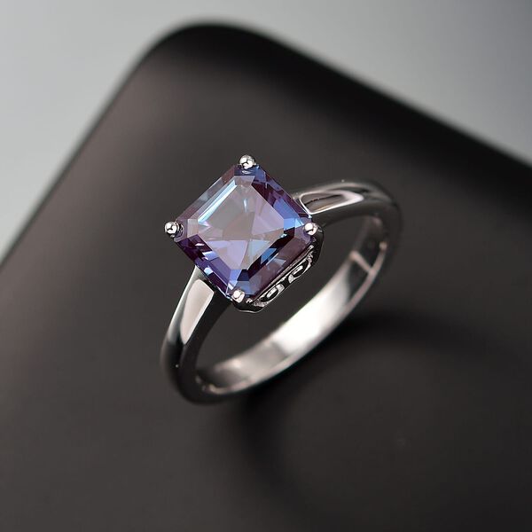 AAA Lab Created Alexandrit Ring 417 Gold (Größe 18.00) ca. 2,95 ct image number 1