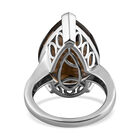 Rauchquarz Ring, 925 Silber platiniert, ca. 15,14 ct image number 5