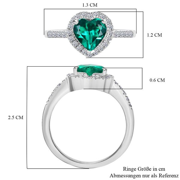LUXURIANT AAA Labor kolumbianischer Smaragd und Labor Diamant Ring - 1,89 ct. image number 7