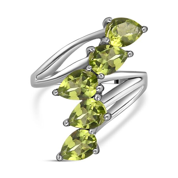 Peridot-Ring, (Gr&ouml;&szlig;e 16.00) Edelstahl, ca. 3,50 ct