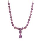 Rose de France Amethyst Collier, ca. 45 cm, 925 Silber rosévergoldet ca. 30.70 ct