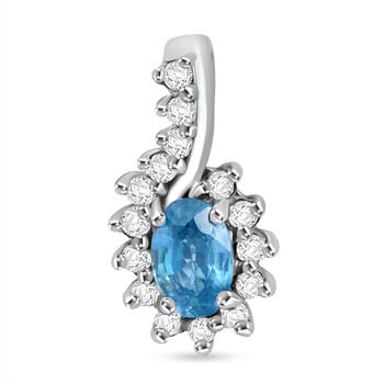 D&rsquo;Joy AA blauer und wei&szlig;er Zirkon Ring und Anh&auml;nger