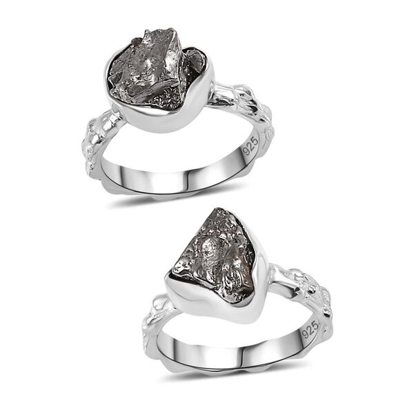 2er-Set- Meteorit Ring - 17 ct. image number 4