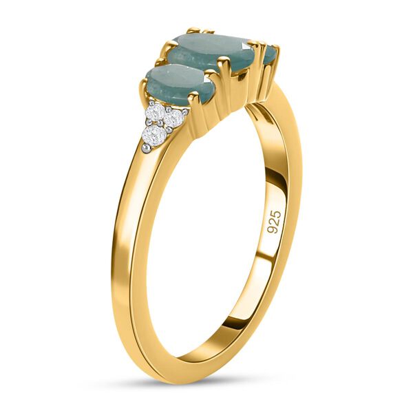 Grandidierit-Ring, 925 Silber vergoldet, ca. 0,97 ct image number 5