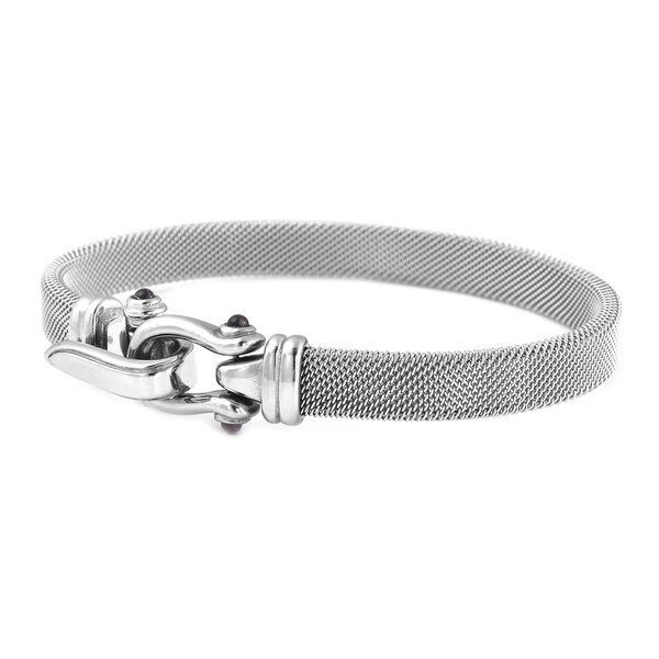 Afrikanischer Amethyst-Armreif, 20 cm, Edelstahl ca. 0,13 ct image number 4