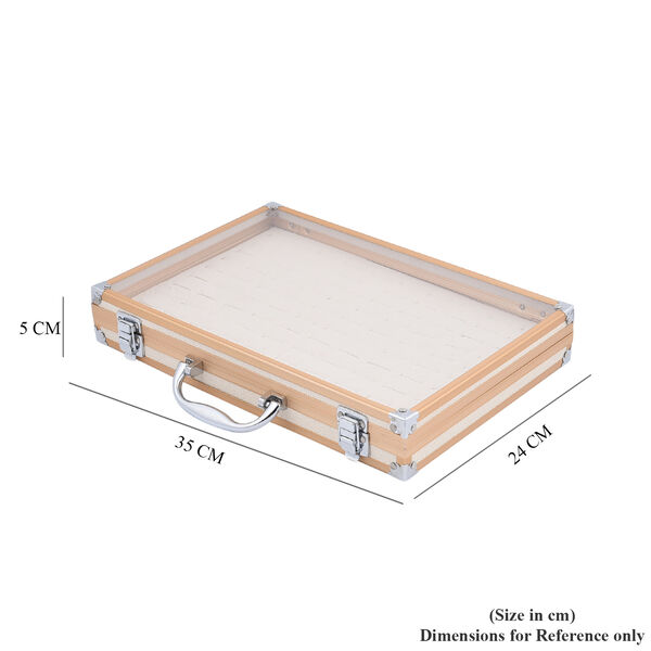 100-Ring Koffer aus Aluminium mit anlaufresistentem Bezug, Elfenbein image number 6