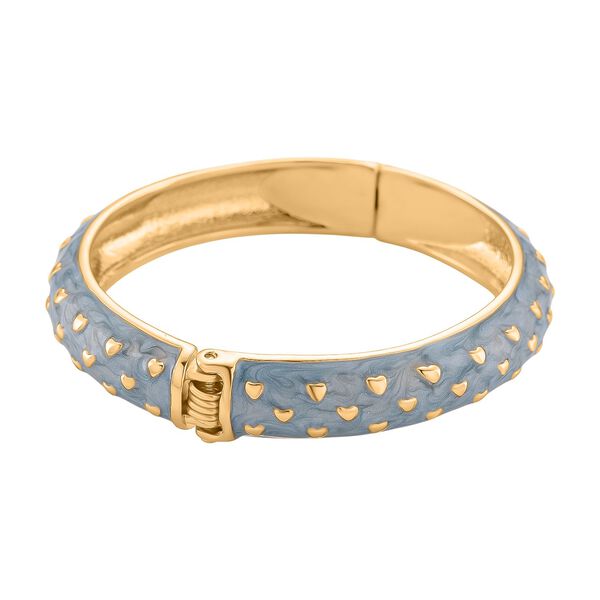 Emaille-Armreif im Punkt-Design, Hellblau, ca. 18,5 cm image number 6