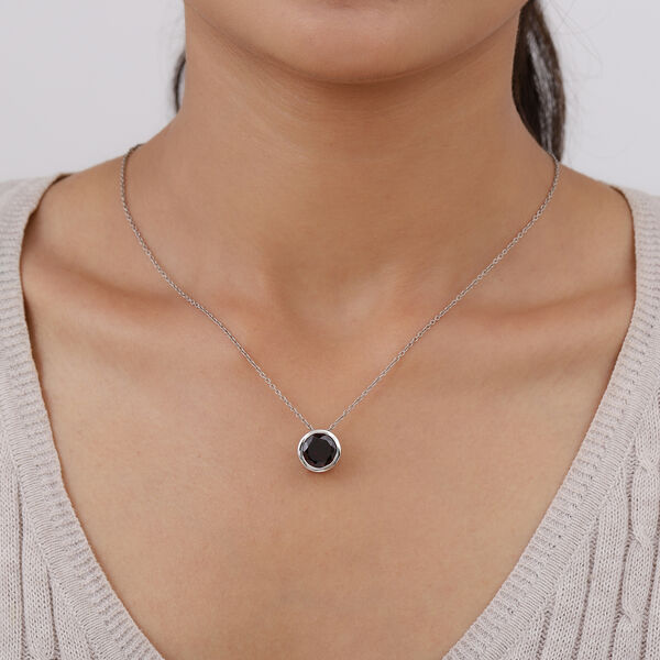 Mozambique Granat Solit&auml;r Anh&auml;nger 925 Silber platiniert ca. 5,60 ct image number 3