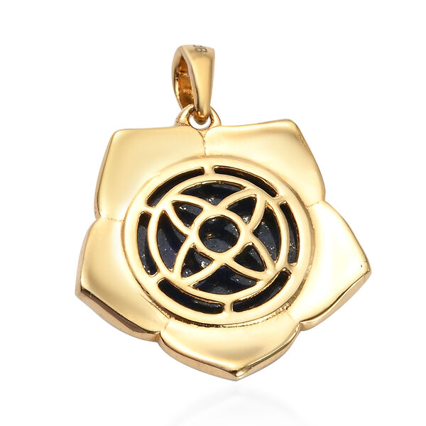 Lapislazuli-Anhänger, Ionenbeschichtetes Messing, 750 Gelbgold vergoldet ca. 10,16 ct image number 5