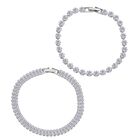 Weißer Zirkonia Schmuckset Nickelfreies Messing