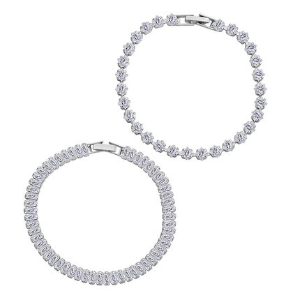 Wei&szlig;er Zirkonia Schmuckset Nickelfreies Messing