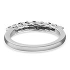 Blauer Diamant Band-Ring, 925 Silber platiniert  ca. 0,50 ct image number 5