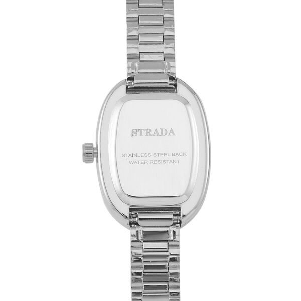 STRADA - Elegante Armbanduhr mit Japanischem PC21S Werk, Stahlsonnenschliff-Zifferblatt und Edelstahlarmband, Reiner Edelstahl, 19 cm image number 6