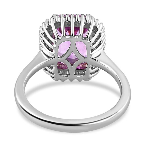 AAAA Patroke Kunzit und Diamant Ring in 950 Platin - 3,80 ct. image number 8