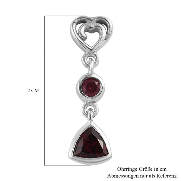 Anthill Granat Ohrhänger 925 Silber platiniert ca. 1,12 ct  image number 6