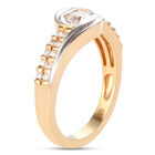 88 Facetten Moissanit Ring 925 Silber Bicolor  ca. 0,40 ct image number 4