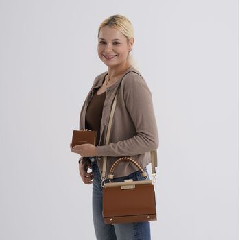 "Life style Color:Beige with brown /Profile:Set of 2 PU Crossbody Bag with wallet wall(exterior): PU  Lining(interior): polyester Pockets(exterior):clasp-1,zipped-1; Pockets(interior):zipped-2,slid-1 Pockets(exterior):clasp-1 Pockets(interior):card slot-6