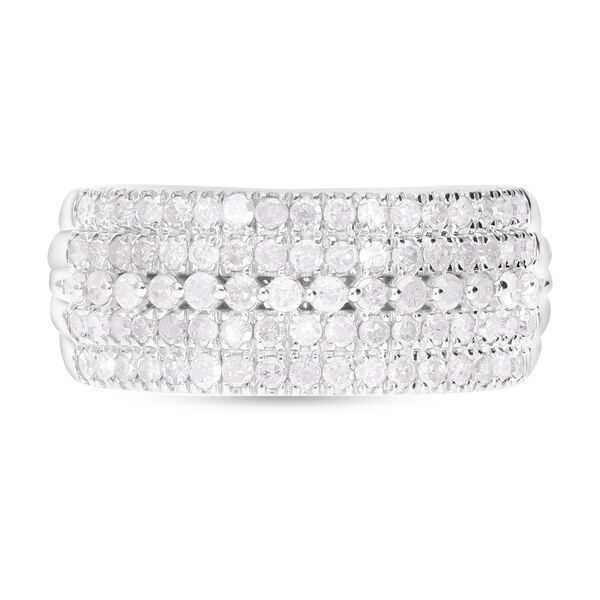 Weißer Diamant Ring 925 Silber platiniert (Größe 18.00) ca. 1.00 ct image number 0