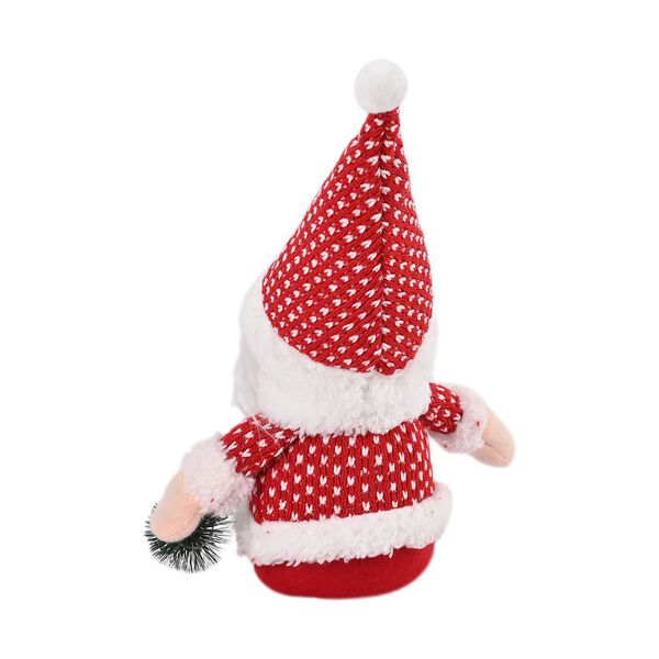 Weihnachtsmann mit LED lichter und Tannenbaum, 25 cm, 3AAA (nicht inkl.), Rot image number 6