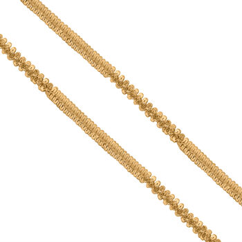 Italianische alternierende Margarita Kette, ca. 75 cm, 925 Silber vergoldet