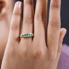 Kolumbianischer Smaragd Ring, 925 Silber Gelbgold Vermeil (Größe 19.00) ca. 1.07 ct image number 2