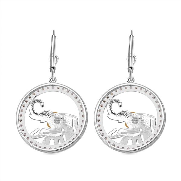 LUSTRO STELLA wei&szlig;e Zirkonia Ohrringe image number 4