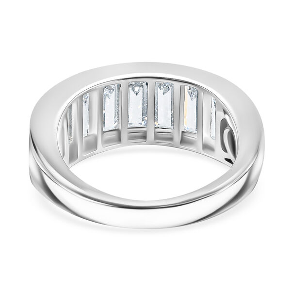 LUSTRO STELLA Hergestellt mit ZIRKONIA Half Eternity Ring 925 Silber Platin-&Uuml;berzug image number 6