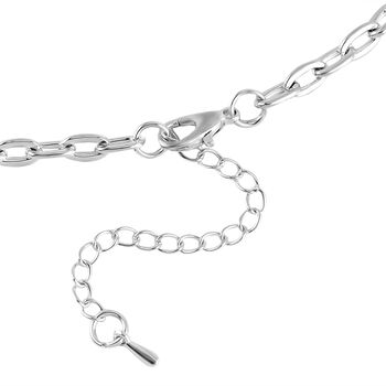 Wei&szlig;er Kristall Halskette und Ohrringe Schmuckset, Messing