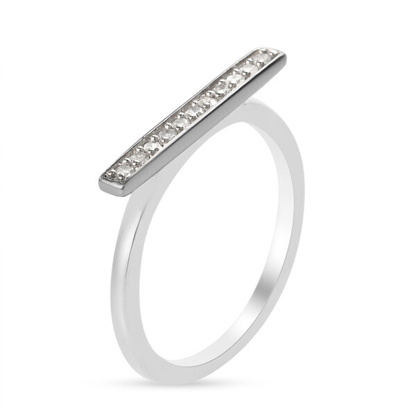 Diamant Ring 925 Silber platiniert  ca. 0,15 ct image number 4