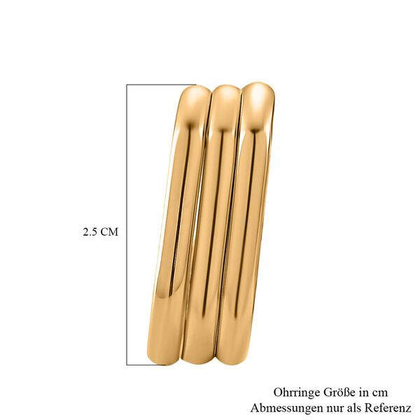 Klassische-Design Ohrringe, 316L Edelstahl, goldfarben image number 5