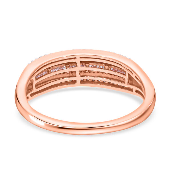 Rosa und wei&szlig;er SGL zertifizierter I1-I2 Diamant-Ring - 0,50 ct. image number 2