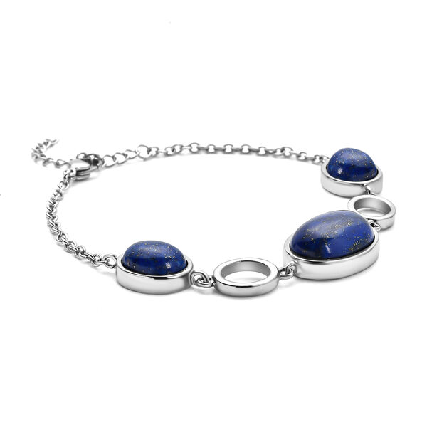 Lapislazuli-Armband, ca.19+3.5 cm, silberfarben, ca. 20.00 ct image number 3