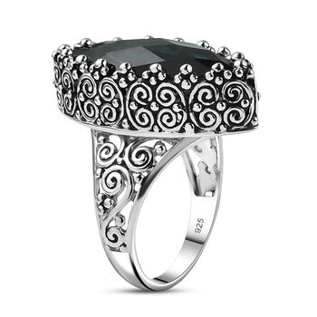 Sajen Silber-Himmlischer Quarz Ring 925 Silber rhodiniert (Gr&ouml;&szlig;e 20.00) ca. 11.90 ct