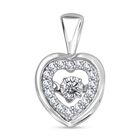 Moissanit Anhänger 925 Silber rhodiniert ca. 0.39 ct