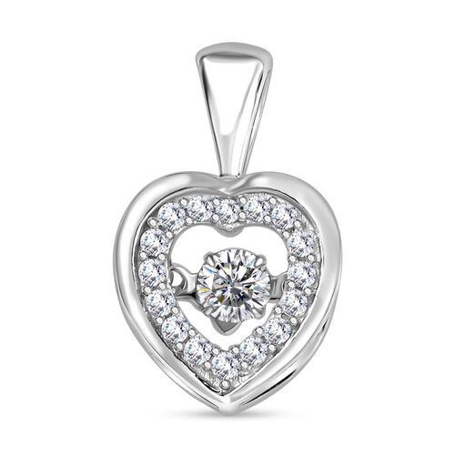 Moissanit Herz Anhänger - 0,39 ct. image number 0