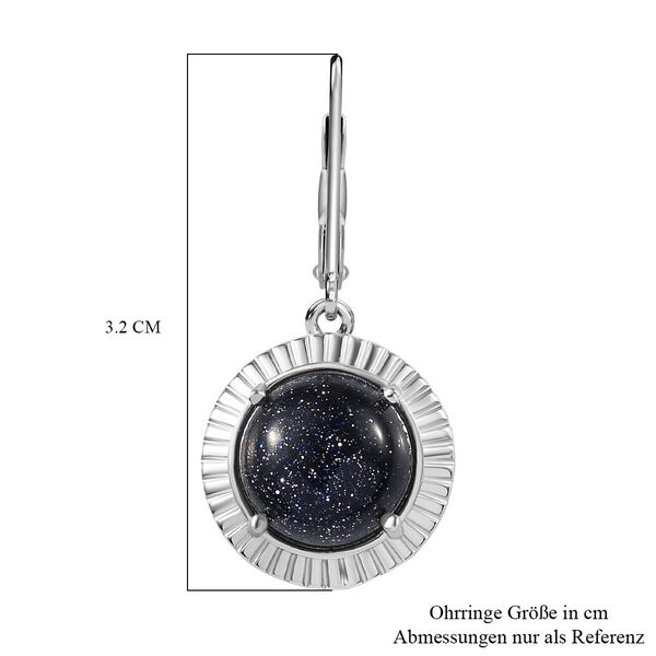 Blaue Sandstein Ohrringe - 7,66 ct. image number 6