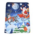 Superweiche Fleecedecke mit Weihnachtsmann und Rentier Muster, Größe 130x170 cm, Mehrfarbig image number 2