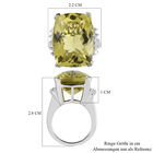 Ouro Verde-Quarz und Zirkon Ring 925 Silber platiniert  ca. 20,54 ct image number 6