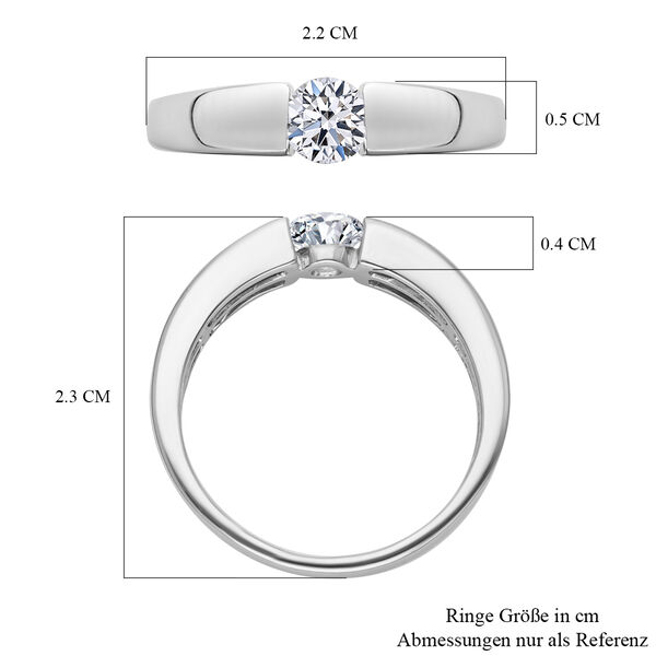 LUXORO IGI zertifizierter SI Labor Diamant Ring in 585 Wei&szlig;gold - 0,50 ct. image number 6