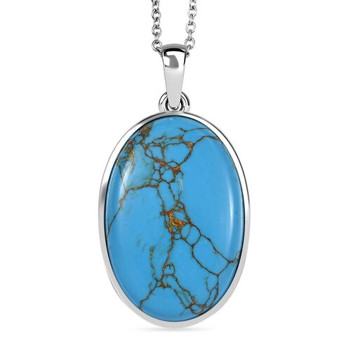 Blaues Türkis Schmuckset ca. 29,00 ct. image number 0