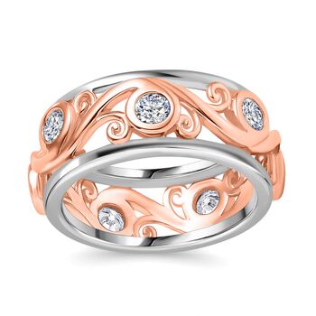 Moissanit Ring 925 Silber (Gr&ouml;&szlig;e 18.00) ca. 0,85 ct