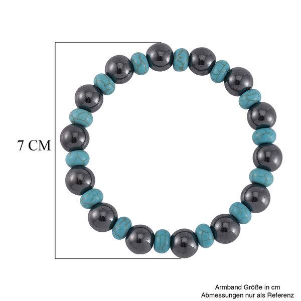 H&auml;matit, Blauer Howlit Flexibles Armband, cm  ca. 215.00 ct image number 4