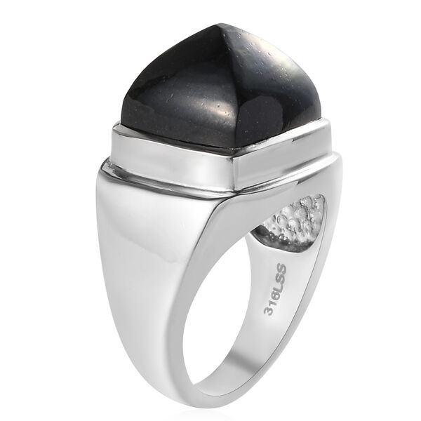 Kalifornien schwarze Jade Ring Edelstahl  ca. 14,78 ct image number 4