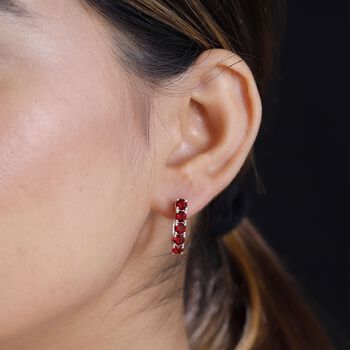 J Francis gefertigt mit SWAROVSKI- Siam Farbe Swarovski Kristall Ohrringe