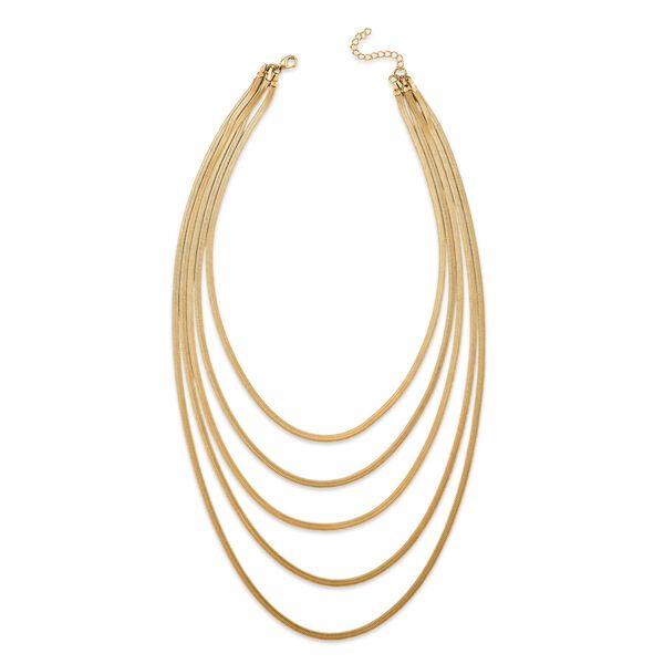 316L Edelstahl IP-Gelbbeschichtung Halskette ca. 42 cm ca. 23,00g image number 4