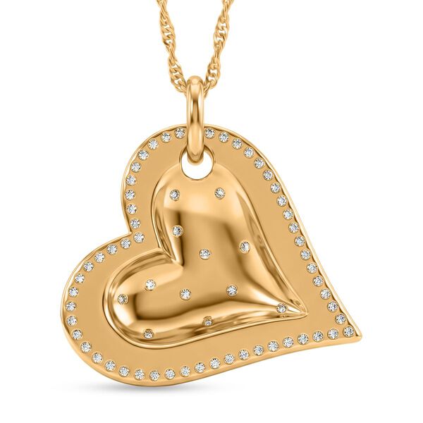 Wei&szlig;er Zirkonia Halskette ca. 52 cm Nickelfreies Messing 0.20 ct image number 4